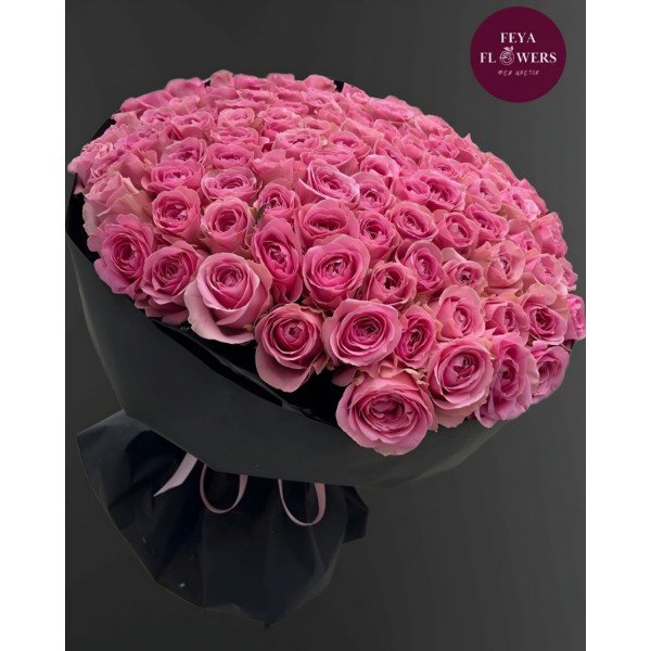 Bouquet of 101 pink roses